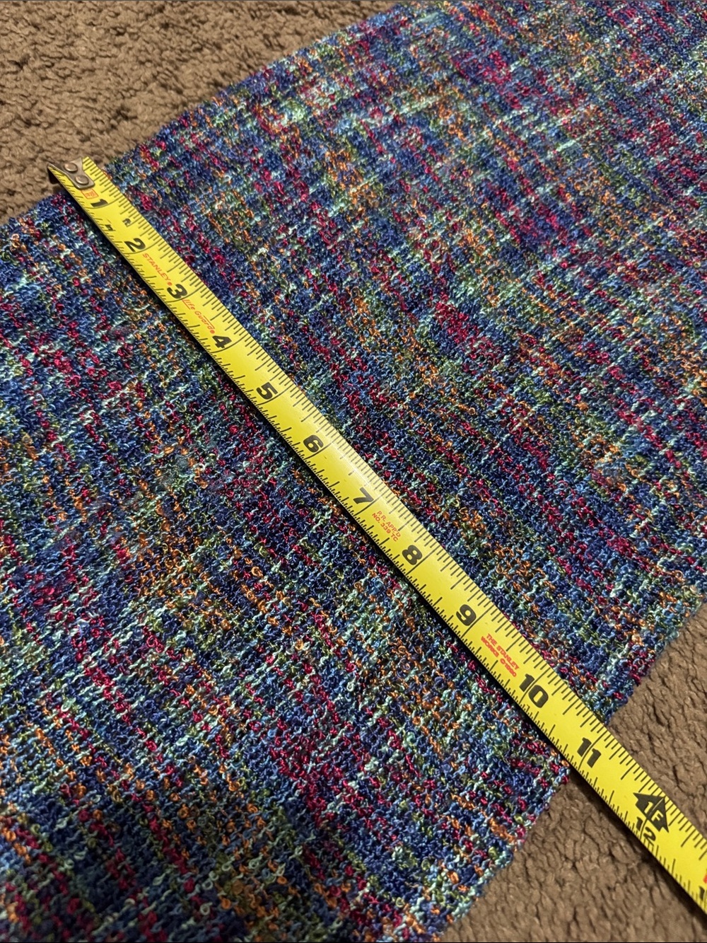 Made in Ireland Lightweight Scarf-EUC-Brightly Colored Plaid-Blue Tones-Silky - Picture 13 of 14